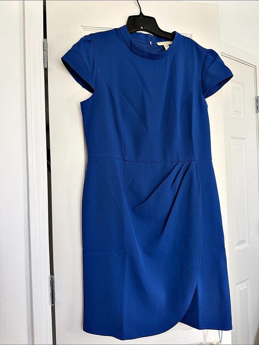 Lark and Ro Blue Short Sleeve Midi Dress